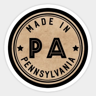 Made In Pennsylvania PA State USA Sticker